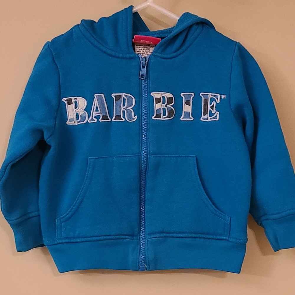 Blue Barbie zip up hoodie